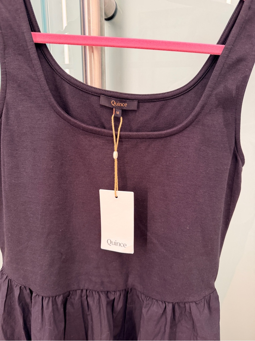 Quince Black Tank Midi Dress NWT - Picture 5 of 10